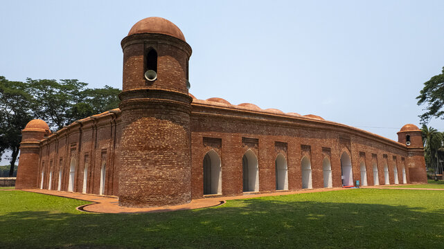 Sixty Dome Mosque or Saith Gunbad Masjid, Khulna Division, Bagerhat, Bangladesh