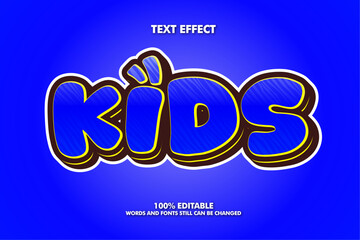 Cartoon text effect editable comic and child text style