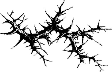 Dark Aesthetic Dithering Graphic Element