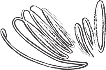 Decorative border brush stroke set. Floral and vintage