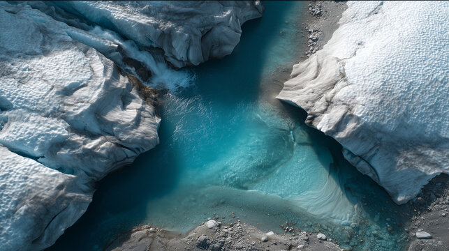aerial view of a cave