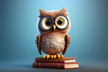 Obraz premium Owl cartoon animal bird.