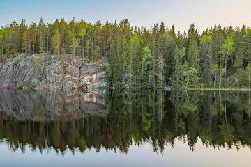 Fototapeta premium lake in the forest