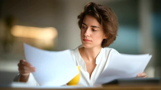 Lawyer checking voice messages with coffee at wooden desk