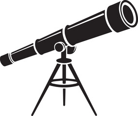 telescope silhouette, telescope vector, telescope icon, telescope clipart, telescope outline, telescope star gazing silhouette,