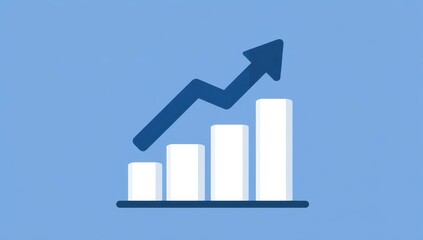 Simple graphic of rising bar graph