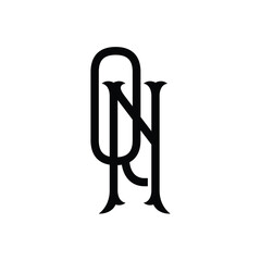 QN monogram logo design letter text name symbol monochrome logotype alphabet character simple logo