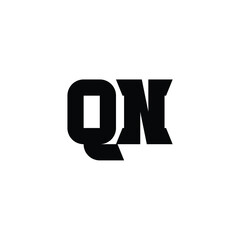 QN monogram logo design letter text name symbol monochrome logotype alphabet character simple logo