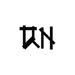 QN monogram logo design letter text name symbol monochrome logotype alphabet character simple logo