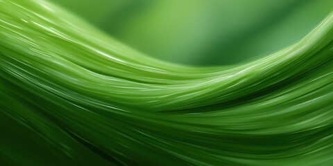 Abstract green fluid motion with smooth wavy texture