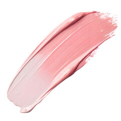 Soft Pink Paint Brush Stroke Isolated on Transparent Background