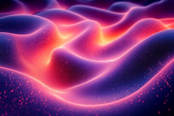 Abstract glowing waves, energy, vibrant background, digital art, website design