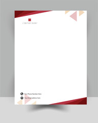 Simple Letterhead Template &ndash; Clean & Professional Layout read color