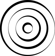 Concentric circles. Round line pattern