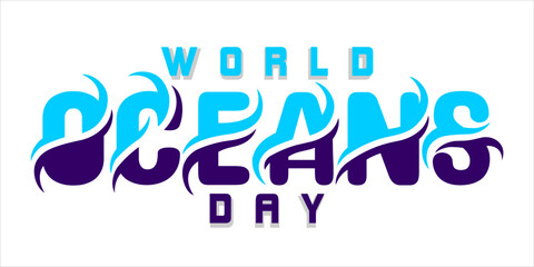 World oceans day design with turtle. Sea turtle trapped in plastic celebrating world ocean day