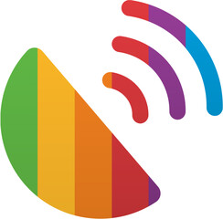 Pride Month Signal Icon Rainbow LGBTQ Icon
