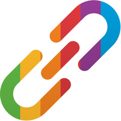 Pride Month URL Icon Link Icon Rainbow LGBTQ Icon