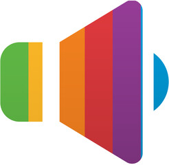 Pride Month Volume Icon Rainbow LGBTQ Icon