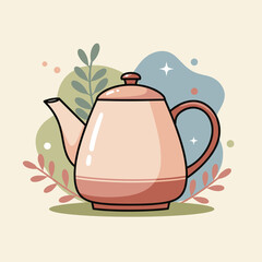 Teapot for tea brewing – pastel wellness icon