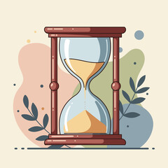 Hourglass &ndash; pastel flat wellness icon