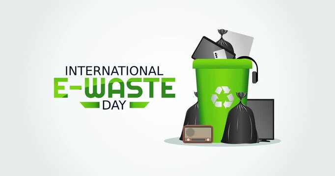 international e-waste day motion video, ideal for international e-waste day celebration