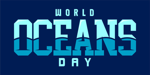 World oceans day design with turtle. Sea turtle trapped in plastic celebrating world ocean day