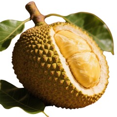 Jackfruit with yellow flesh isolated on white background