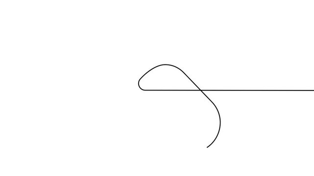 Chain link continuous one line drawing animation 4k video