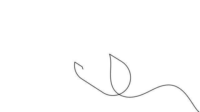  Chain link continuous one line drawing animation 4k video