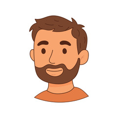 Bearded man portrait for grooming and skincare concept