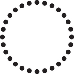 Dots in circle form. Design elements