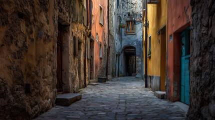 Obraz premium narrow street in venice