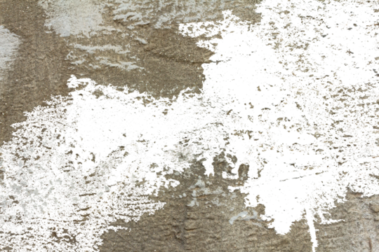 Realistic Damaged Dirty Concrete Wall Texture with Distressed Grainy Grunge Surface on Transparent Background