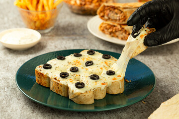 Arabic Shawarma Rolls with Melted Cheese and Olives – Middle Eastern Fusion 2