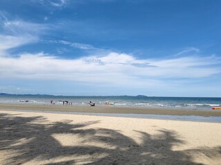beach in the morning