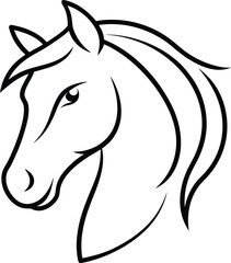 horse head vector illustration