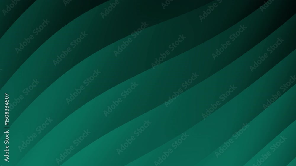 Poster dark green abstract waves form a smooth, flowing pattern creating a modern and minimalistic backgrou