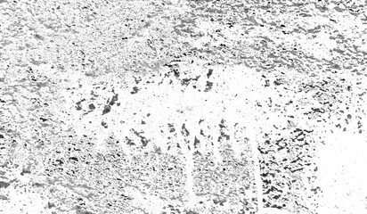 Realistic Damaged Dirty Concrete Wall Texture with Distressed Grainy Grunge Surface on Transparent Background