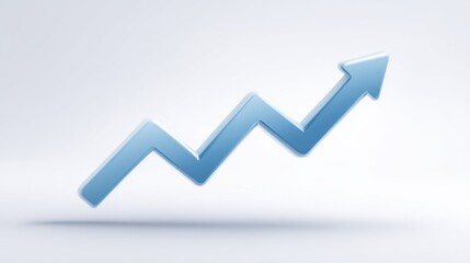 An image of an upward-pointing arrow or a graph symbolizing financial growth and wealth. The rise in business performance and profitability.