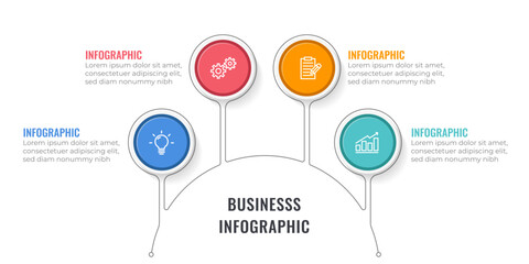 Modern timeline infographic 4 options.
