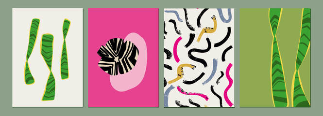 Abstract Botanical Art Prints Collection