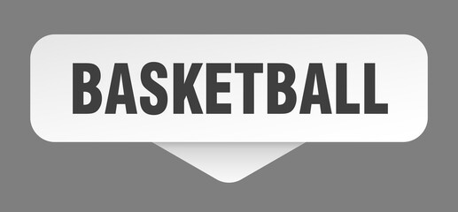 basketball sticker. basketball sign isolated on gray background