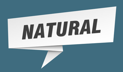 natural banner. natural speech bubble, label, sticker, sign template