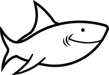 vector illustration of a shark