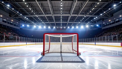 ice hokey field with net