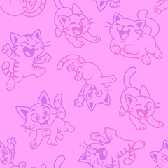 Obraz premium seamless pattern with cats