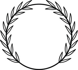 Obraz premium laurel wreath vector illustration