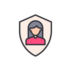 Shielded Identity Woman Symbolizing Protection And Secure Profile Image