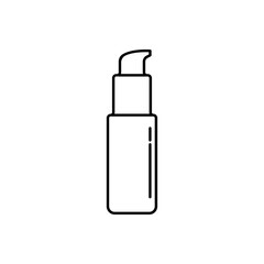 Editable serum stroke line icon isolated on white background flat vector illustration.