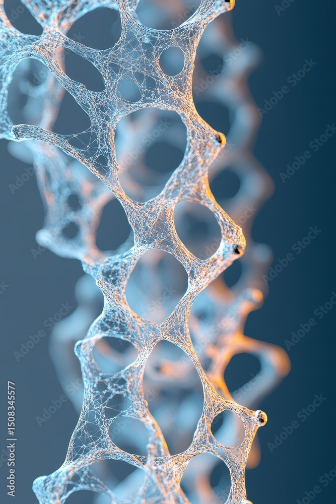 Poster abstract network structure. connected dots form a web pattern against dark backdrop. interlinked poi